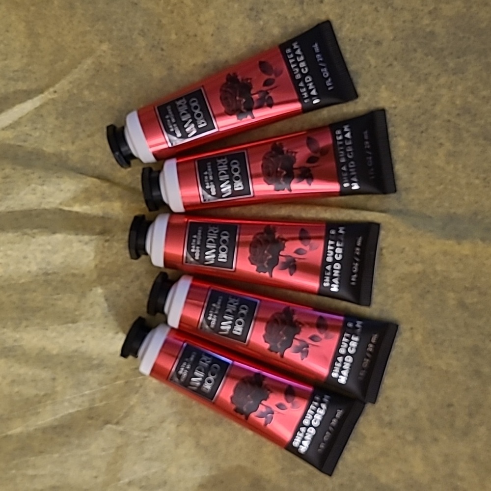 Set of 5 Bath Body Works Vampire Blood Shea Butter Hand Cream 1oz each!